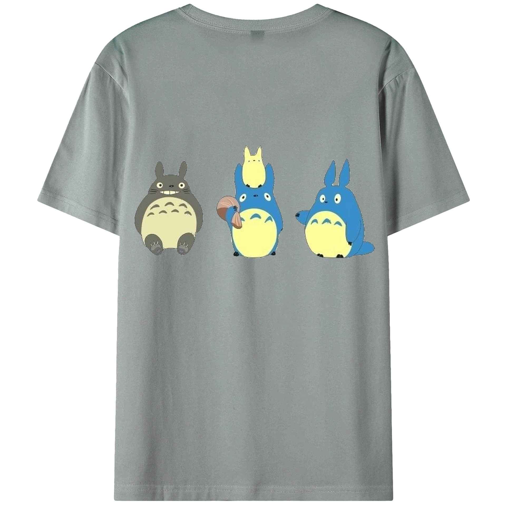 （画像用） となりのトトロ 草壁メイ 草壁サツキ My Neighbor Totoro Satsuki Kusakabe Mei Kusakabe 綿100％ メンズ半袖Tシャツ（バックプリント） 通気性